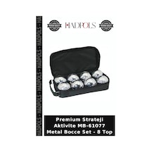 Premium Strateji Aktivite Mb-61077 Metal Bocce Set - 8 Top Metalik