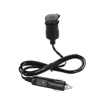 Wezone 12v 6a 2 Metre Kablolu Sigara Çıkarıcı Soketi, Siyah 20 Awg Güç Uzantı Kablosu