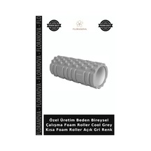 Özel Üretim Beden Bireysel Çalışma Foam Roller Cool Grey Kısa Foam Roller Açık Gri Renk
