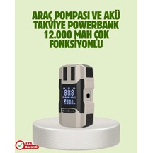 Ers- Araç Akü Takviye Cihazı Ve Lastik Şişirme Pompası 12.000 Mah