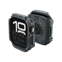 Apple Watch 46mm Seri 11/10 İle Uyumlu Kılıf Rugged Armor 2 Dark Gray - Acs10500 Çok Renkli