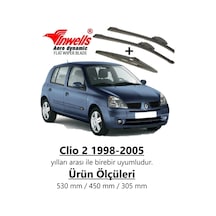 Renault Clio 2 Ön+arka Muz Silecek Takımı 1998-2005