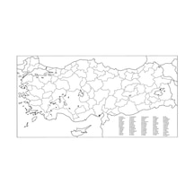 Türkiye Haritası Akıllı Statik Tutunan Doldurulabilir Yapışkansız Pratik Şeffaf Türkiye Haritas Diğer