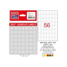 Tanex Ofis Etiketi Poşetli 12x17 Mm Beyaz Ofc-106 Diğer