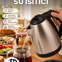Paslanmaz Çelik Kettle Su Isıtıcı 1.8 L 2000 W Otomatik Kapanmalı