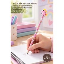 2 Adet Kurşun Kalem 17 Cm Yazı Ve Çizim Kalemi, Pencil, Graphite Pencil, Okul Ve Ofis Kullanımı 1