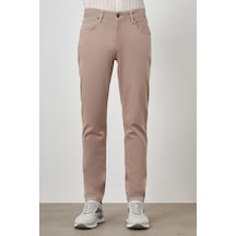 Morven Erkek Bej Pamuk 5 Cep Slim Fit Jean Kot Pantolon 25ms003036653 Bej