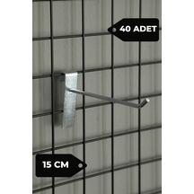 15 Cm 40 Adet Tel Pano Kancası Raf Askısı Galvaniz