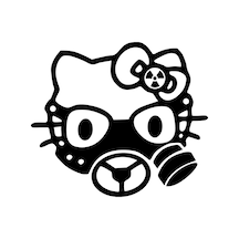 Hello Kitty Sticker Gaz Mazkesi Sticker Araba Oto Sticker