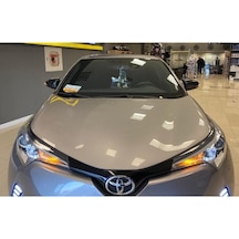 Sts Oto Aksesuar Toyota Uyumlu Yaris 2012-2015 Batman Yarasa Ayna Kapağı Piano Black Abs Plastik BATMAN (01)
