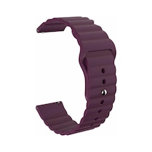 Samsung Gear S3 Gear Watch 3 45mm Uyumlu Silikon Loop Kordon Kayış Mor
