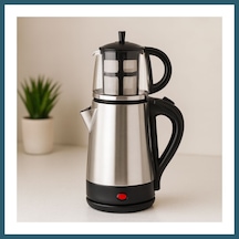 Bezos Elektrikli Cam Demlikli Çay Seti 1.7l+0.7l 1600w Ob