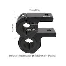 Xuweiwei 2pcs 8mm Alüminyum Alaşım Tutamak Braket 6mm 8mm 10mm Yardımcı Sürüş Işığı Bağlantı Braketi