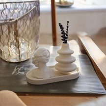 Bernami Mumluk Şamdanpinterest Kadın Figürlü 3'lü Vazo Seti & Dekoratif Obje & Tabak & Modern Vazo & Biblo & Dekoratif Eşya Diğer