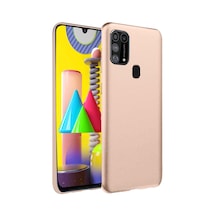 Samsung Galaxy Uyumlu - M31 Kılıf Nano İçi Kadife Silikon - Pudra