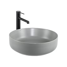 Tezgah Üstü Lavabo Mat Gri E-w1201mg Füme
