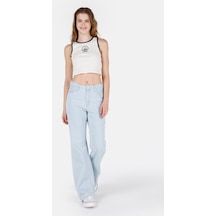Colin's Colins 786 Carlen Normal Kesim Orta Bel Boru Paça Mavi Kadın Pantolon Denim