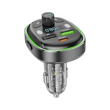 Borofone Bc47 Might Pd30w Qc3.0 Araba Bluetooth Fm Verici Metal Gri