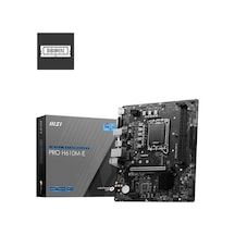 Msı Mb Pro H610m-e Soket 1700 Ddr5 5600mhz Oc Hdmı Vga M.2 Usb3.2 1x 1g Lan