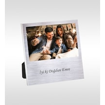 Kişiye Özel Fotoğraflı 606 Silver Alüminyum Resim Çerçevesi