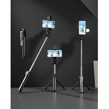 Selfie Çubuğu 360 Derece Dönen Kablosuz Bluetooth