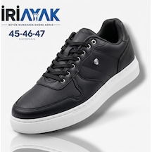 İriayak Büyük Numara 45-47 / Erkek Rahat Kalıp Casual Ayakkabı/ Erkek - Günlük Kullanıma Uygun Siyah
