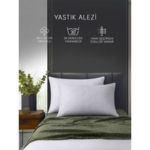 Kapitoneli Pamuklu Yastık Koruyucu Alez 4'lü Paket