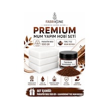 Premium Mum Yapım Hobi Seti - Parafin Wax 500 Gr - Tekli Toz Mum Boyası - Kahverengi Bkfabpw5001kh Karışık