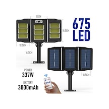 Technojet 675Ledli Solar Bahçe Aydınlatması Projektör Sokak Lamba