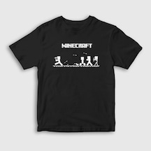 Presmono Unisex Çocuk Arrows Minecraft T-shirt Siyah