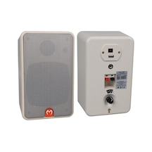 Magicvoice Mv-21 10 Cm 40 Watt Komütatörlü Hat Trafolu Beyaz Sütun Hoparlör 2 Li Takım