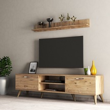 Mega 180 Lik L Raflı Tv Ünitesi Çam - Tvu0102
