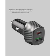 Pd - 870 - Destekli 38w Araç Şarj Başlığı Type-c + Usb Çift Çıkış - Ece-umay - Hızlı Şarj