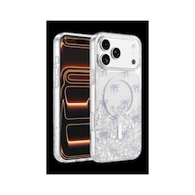 Onegif Apple iPhone Uyumlu 17 Pro Max Misk Simli Magsafe Kapak - Desen 3 İtdark56881