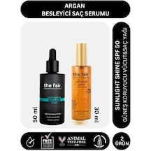 The Fair. Argan Besleyici Saç Serumu 50 Ml Ve Sunlight Shine Spf 50 Güneş Koruyucu Saç Yağı 30 Ml