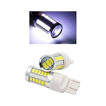 2 Adet T20 Led Ampul Mercekli 33 Ledli Çift Duy Beyaz