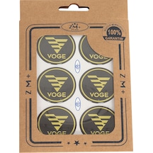 Voge Siyah-sarı Damla Etiket Sticker Çap Ø39.00mm