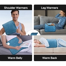 Createtech Yastığı, Lichen Isıtma Isıtma Fizyoterapi Elektrikli Elektrikli Ry Mavi