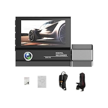 Maoyaya 3 Kameralı Araç Kamerası 4in Net Görüşlü Dikiz Aynası Kayıt Cihazı Güvenli Sürüş