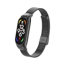 Xemu Xiaomi Mi Band 7 Uyumlu Krd-06 Metal Kordon-siyah