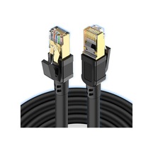 Cat8 Ethernet Kablosu, Yüksek Hızlı Ve Dayanıklı Cat8 Lan Ağ Kablosu 40gbps,yüksek Hızlı Ve Dayanıklı Cat8, 2000mhz,siyah,2m