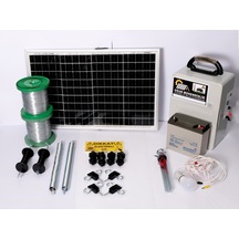 Elektrikli Çit 24ah-set7 Domuz Kovucu Cihazı 50 Watt Paneli 1000