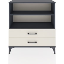 Arges Şifonyer 2 Raflı 2 Çekmeceli 88x30x96 Antrasit-aytaşı Antrasit