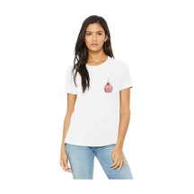 Watercolor Cupcake Kadın Beyaz Tshirt