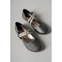 Aymeravm - Çatal Baretli Kalpli Siyah Star Kız Çocuk Ayakkabı... Siyah