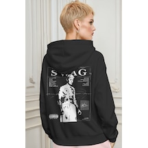 Sevbano Justin Bieber Swag Şarkıcı Sırt Baskılı Unisex Oversize Premium H Siyah