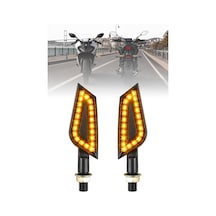 Universal Model Motosiklet Led Sinyal Lambası Sarı/amber Led Işık Vidalı Montaj
