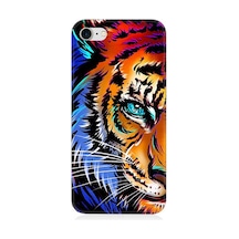 Apple Uyumlu iPhone 8 Silikon Kılıf Saldırgan Aslan Yüzü
