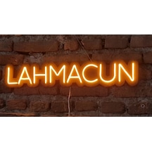 Lahmacun Neon Ledli Duvar Aydınlatması Siyah