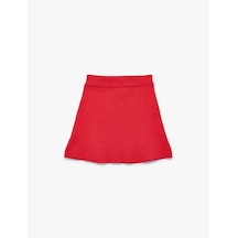 Koton Viskon Karışımlı Slim Fit A Kesim Triko Etek Kırmızı 6wkg90009ht Kırmızı